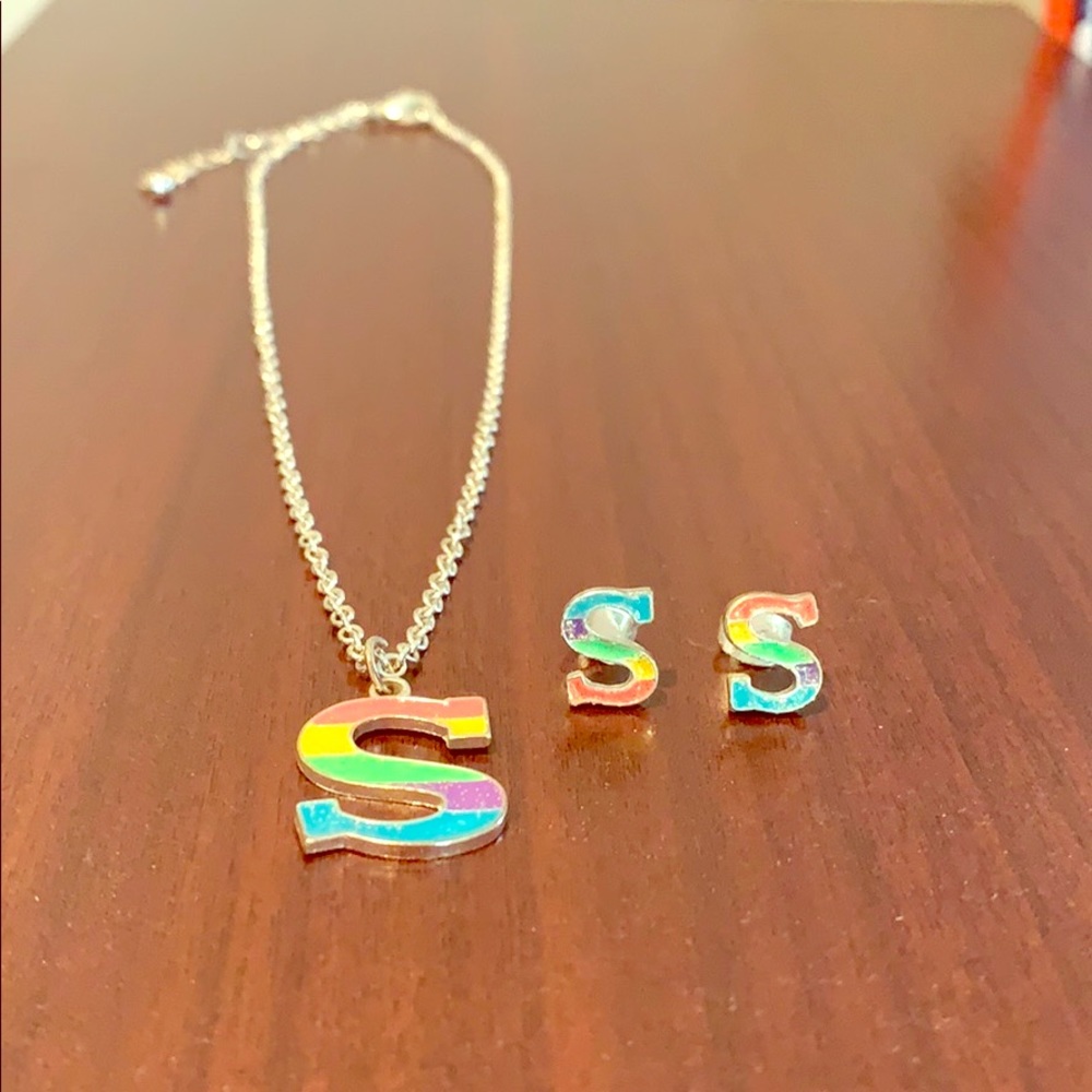 Justice earnings and necklace set